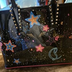 Christian Louboutin Studded Black Star Tote Bag With Dustbag